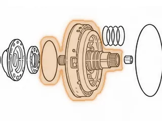 Stator, AA80E (Aluminum)(Cast # 6X19250)(43 Splines) (4 Rings)(11 Bolts To Case)(7 Bolts To Body) 2007-Up — Part # 287520A
