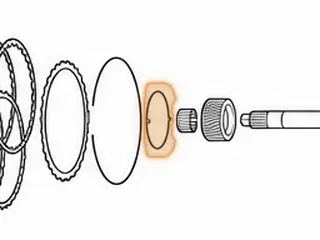 Washer, AA80E Overdrive Planet (Front)(Plastic)(4 Tabs) (4 Cutouts)(.098"Thick)(3.560"OD) (3.100"ID) 2007-Up — Part # 287217A
