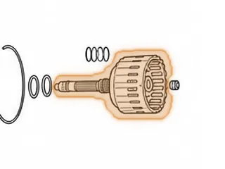 Drum W/Shaft, AB60E/AB60F Forward Clutch (11 1/4”Tall)(24 Slots)(W/4 Ring Input Shaft) 2007-Up — Part # 77554A