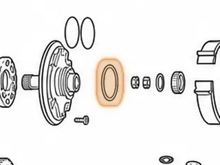 Washer, 60-40LE Stator To Reverse Clutch Drum (.060”) Plastic (1 Tab) — Part # 121211A