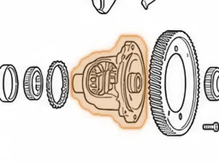 Differential Housing, 60-40LE With Spider Gears (.980”ID Axle Hole) — Part # 121716A