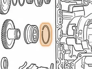 Snap Ring, 60-40LE Holds Drive Gear In Case (3.260”OD) (.078” Thick) Waved — Part # 121897A