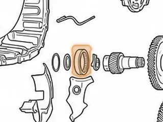 Roller Bearing, 60-40LE Pinion Shaft To Bell Housing (Cast # RNU090716-1) Also Fits Pinion Shaft To Case — Part # 121276A