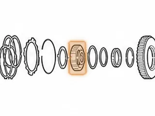 Hub, AW55-50SN With Inner Race (Uses A Metal Washer #211) 2000-Up — Part # 21579A