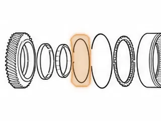 Snap Ring, TF-81SC Holds Rear Planet Ring Gear Hub # 604 To Drive Transfer Gear (.054”Thick, 4.435”OD)(Curved Ends)… — Part # 255898A