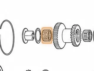 Caged Needle Bearing, AOYA/A6VA/BOYA/MPJA/MPOA 2nd Gear To Rear Race (1.035” Tall) (Secondary Shaft) — Part # 80251A