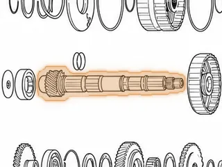 Countershaft, MP1A (14 Teeth / 1 Groove In Center) (6 Sets Of Splines) — Part # 80676AA