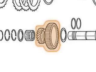 Gear, AOYA/A6VA/BOYA/MPJA/MPOA 1st (19 Teeth / No Groove) (Secondary Shaft) — Part # 80802AC