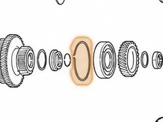 Snap Ring, PX4B/AOYA/APXA/APX4/A6VA/BOYA/MP1A/MPJA/MPOA/MPXA Holds Mainshaft Bearing To Case (Use 60884CA) — Part # 80880