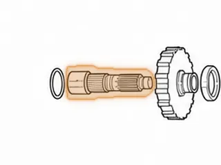 Output Shaft, AS68RC (Chrysler) 4X4 (8 1/8”Long)(29 Splines)(W/Threaded Hole In Splines End) 2007-Up — Part # 172678AA