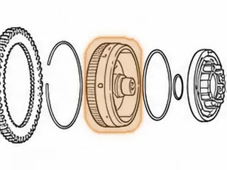 Drum, AT540/AT545 Forward Clutch (5 Clutch) (With Snap Ring Groove On The OD For The PTO Gear) — Part # 111554A