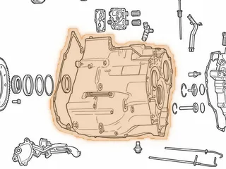 Case, B7TA/B7XA(17 Bolts To Bell) 16 Bolt Rear Cover (Cast # P7T On Back Left Of Case)… — Part # 20760GA