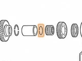 Snap Ring, BAYA/BGFA/BVGA-5/BVGA-6/BVGA-7/BYBA/B7TA/B7VA/ B7WA/B7XA/B7ZA/MFYA/ M7WA/M7ZA Holds Collar To Countershaft… — Part # 30886A