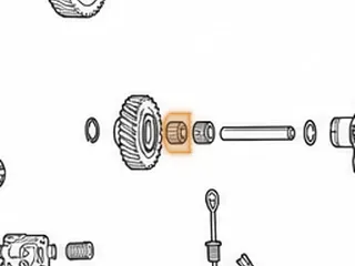 Caged Bearing, AOYA/A6VA/BOYA/MPJA/MPOA Reverse Idler (12 Needles) — Part # 80283A