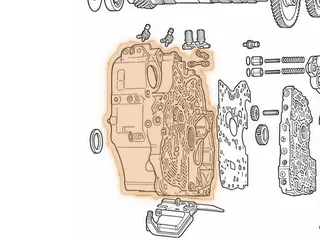 Bell Housing, B7TA (Some) / B7XA (17 Bolts To Case) No Speed-O Hole (Uses 2 Single & 1 Dual Solenoid) Has 1 Threaded… — Part # 20750GA