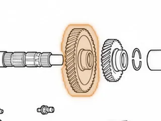 Gear, B7TA 1st (Countershaft) 50 Teeth, No Groove (5.710”OD) (.743” Thick) — Part # 20801N