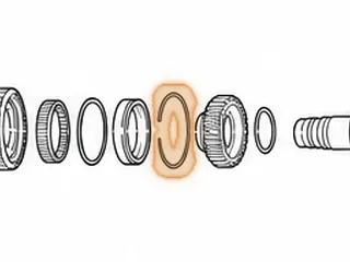 Snap Ring, BAYA/BGFA/BVGA-5/BVGA-6/BVGA-7/BYBA/B7WA/MFYA/MGFA/MGHA/MGSA/ M7WA Holds Ball Bearing To Low Clutch Hub… — Part # 20885E