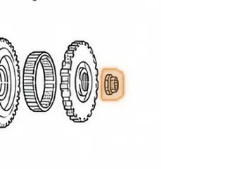 Nut, S24A / A24A / M24A / M24A / MDLA / SP7A / MP7A / SX4A (Secondary Shaft) (Right Hand Threads) — Part # 90796B