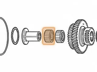 Caged Needle Bearing, RO 2nd Drive Gear To Secondary Shaft (1.770” Thick) (22 Rollers) (Also RO/MPRA 4th Gear… — Part # 90236B