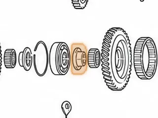 Collar, S24A / A24A / M4TA / M24A / SP7A / MP7A Low Gear (Countershaft) 2 Notch (1.845”OD Shoulder) (1.259”OD)… — Part # 90278B