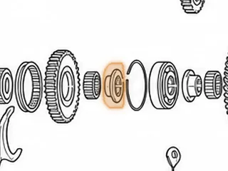 Collar, S24A / A24A / M4TA / M24A / SP7A / MP7A Reverse Gear (Countershaft) 2 Notch (1.845”OD Shoulder) (1.259”OD)… — Part # 90272B