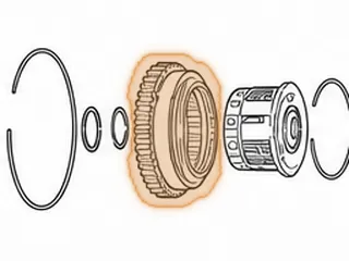 Clutch Hub & Inner Race, F4E Low/Reverse Clutch (34 Teeth Hub) — Part # 38577A