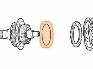 Snap Ring, F5A51/A5HF1 Holds Direct Clutch Pressure Plate In Drum (.095” Thick) (5.145” OD) 2001-Up — Part # 41878C