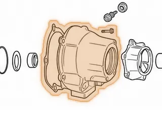 Ext Housing, Small Case (13 1/2”) (uses 4 Short & 1 Long Bolt) — Part # 106770B
