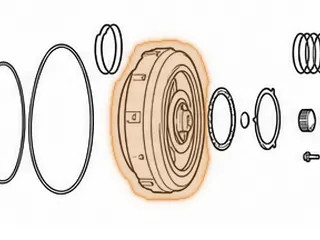 Drum, G4A Reverse (20 Splines) 32 Lug Reverse & 32 Lug Forward Steels 1993-Up (Has 4 Forward Clutches) — Part # 28556D
