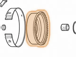 Drum, G4A Band (3 Clutch) Uses 1 3/4” Wide Band (Square Teeth Friction # 28114A With 58 Teeth) — Part # 28558C