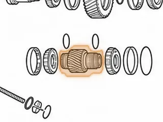 Pinion, G4A (Output Gear) With Bearings (19 Teeth) 38 Splines — Part # 28730H