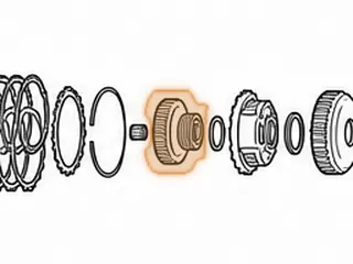 Sun Gear, M3WC (Honda CVT) W/Forward Clutch Hub (43 Clutch Teeth)(45 Teeth Right Angle) (1.863”Tall) 2014-Up — Part # 270617A