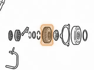 Gear, M3WC (Honda CVT) Drive Transfer (30 Teeth)(One Groove)(Right Angle)(3.144”OD) (1.229”Tall)(Splined ID) 2014-Up — Part # 270710A