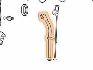 Dipstick Tube, RE0F08A/F08B (JF009E) (1 Bolt Flange)(9 1/2”Long) 2007-Up — Part # 243494A