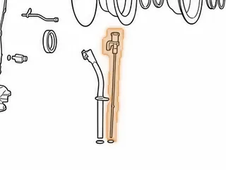 Dipstick W/O-Ring, RE0F08A/F08B (JF009E)(10 5/8”Long) 2007-Up — Part # 243493A