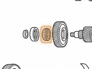 Roller Bearing, RE0F08A/F08B (JF009E) Pinion (Front & Rear)(1.180”ID) (21 Rollers) (Cast KOYO STA3053) 2007-Up — Part # 243281A