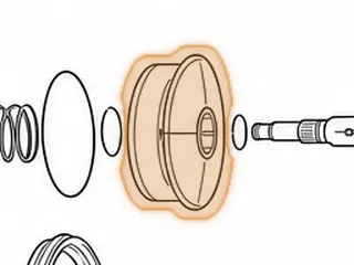Pulley Half, RE0F08A/F08B (JF009E) Secondary (Front)(2.875”Thick) (6.195”OD)(5.455”ID Piston Pocket) 2007-Up — Part # 243706A