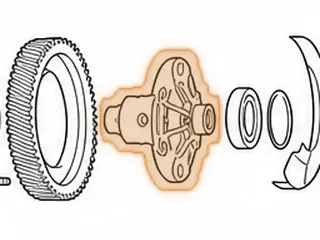 Differential Housing, RE0F08A/F08B (JF009E) (1.575”OD Nose)(5.665”Tall) (8 Bolt) (2 Windows)(Ribbed On Rear) 2007-Up — Part # 243716A