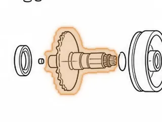 Pulley Half, RE0F08B (JF009E) Primary (Front)(7”Long) (6 1/32”OD)(1.258”OD) 2009-Up — Part # 243705A