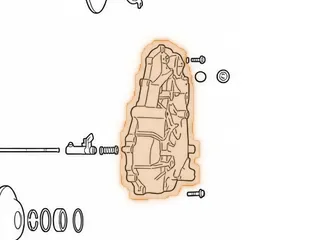 Rear Cover, RE0F08B (JF009E) (14 Bolts To Case)(FYB Casting)(No Speed Sensor) (1 Ring For Secondary Lube) 2007-Up — Part # 243759A