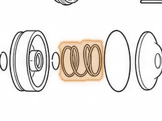 Spring, RE0F08A (JF009E) Primary Pulley Piston Return (2.685”OD)(3.085”Tall) (.203”Wire Size) 2007-Up — Part # 243971B
