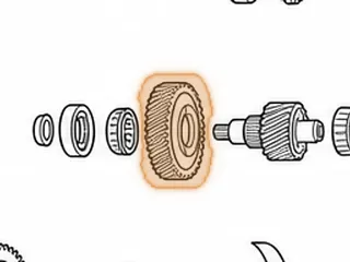 Gear, RE0F08A/F08B (JF009E) Driven Transfer (52 Teeth Left Angle) (32 Splines)(.955”Thick) (.880”Thick At Teeth)… — Part # 243712A