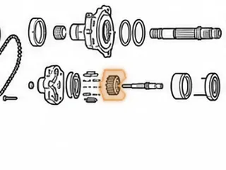 Rotor, RE0F11A (JF015E) Pump (.630”Thick)(12 Slots) (18 Splines)(1.495”OD) 2013-16 — Part # 323532A