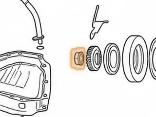 Nut, RE0F11A (JF015E) Primary Pulley To Rear Cover (.280”Thick)(1”ID)(Left Hand 55mm) (6 points) 2013-16 — Part # 323795B