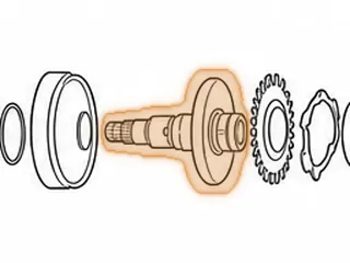 Primary Pulley Half, RE0F11A (JF015E) (7.040”Tall) (5.155”OD)(1.015”Threads Left Hand) (1.765”Threads Left Hand)… — Part # 323706A