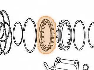 Retainer, RE0F11A (JF015E) Low Clutch Piston (18 Springs) (5.720”OD)(4.250”ID)(.635”Tall) (18 Slots) 2013-16 — Part # 323974A