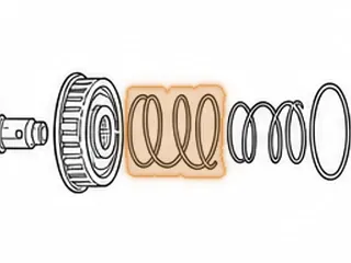 Spring, RE0F11A (JF015E) Secondary Piston Return (Outer) (3.4710”OD)(3.420”Tall) (.215”OD Wire) 2013-16 — Part # 323970A