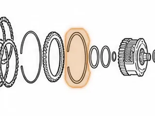 Snap Ring, RE0F11A (JF015E) Holds Front Planet Ring Gear To Drum (.075”Thick)(5.505”OD) (.195”Wide) 2013-16 — Part # 323882A