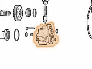Pump Body, RE0F11A (JF015E) (3 Bolt)(Aluminum)(4 Bolt Cover) (Cast # CF2Y17E1F7) (1.100”ID Filter Neck Opening) 2013-16 — Part # 323510A