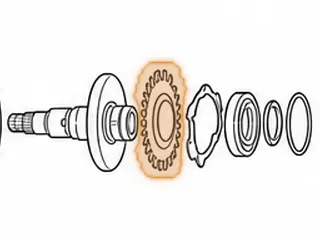 Reluctor, RE0F11A (JF015E) Primary Pulley (30 Fingers) (1.785”ID)(.310”Tall)(Tin) 2013-16 — Part # 323845A